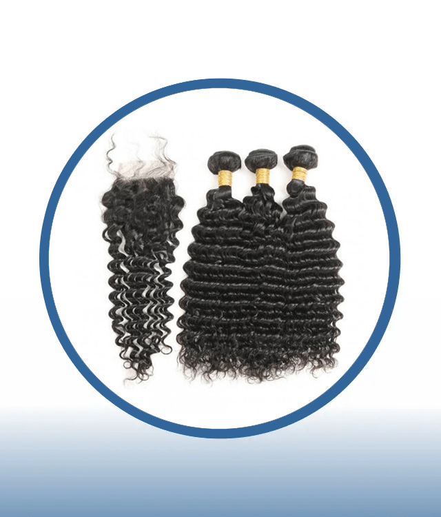 Jerry Curl 3 Bundles + 3 Part Closure