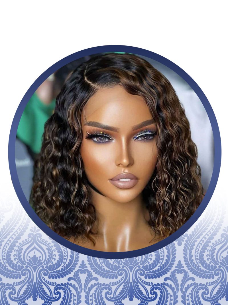 12" 4x4 Highlighted Deep Curl Wig