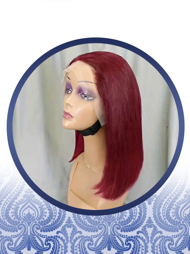 14" Rose Red Full Frontal Wig