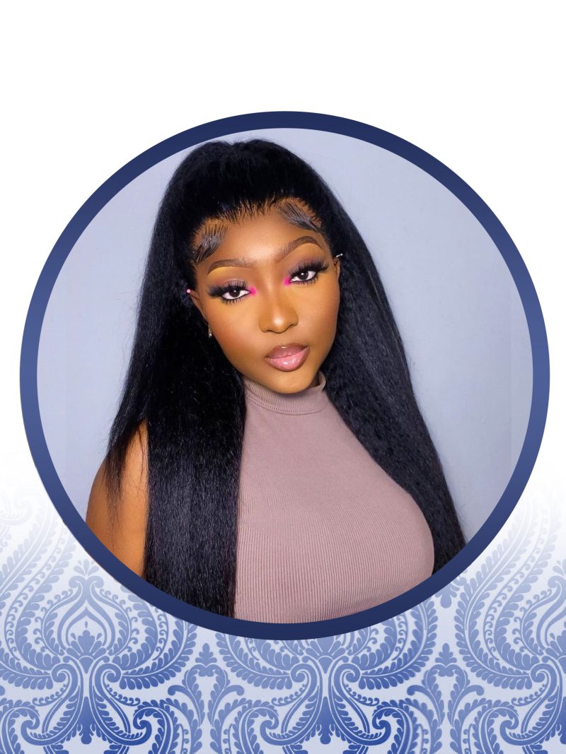 24" Lace Frontal Kinky Straight Pre-pluck Fully Customized Wig