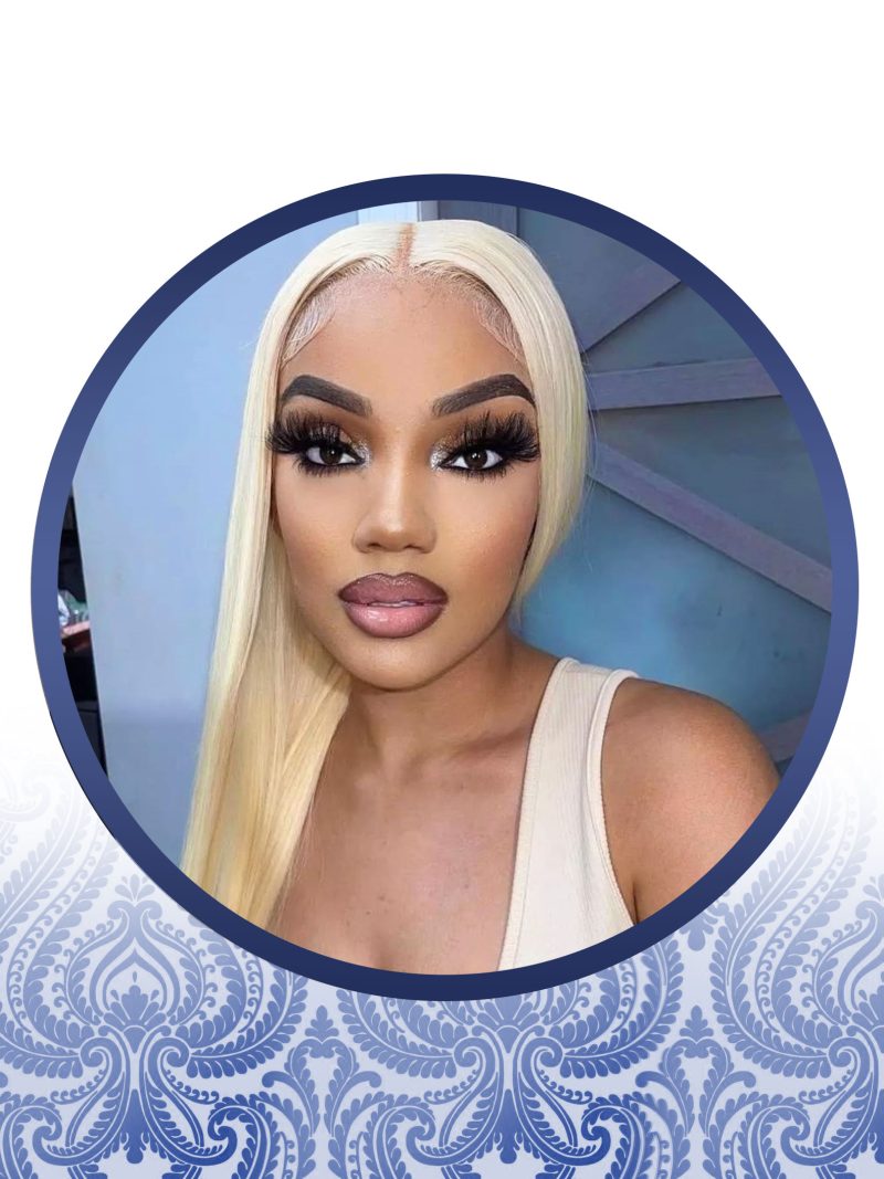 20" Lace Frontal Platinum Blonde Wig