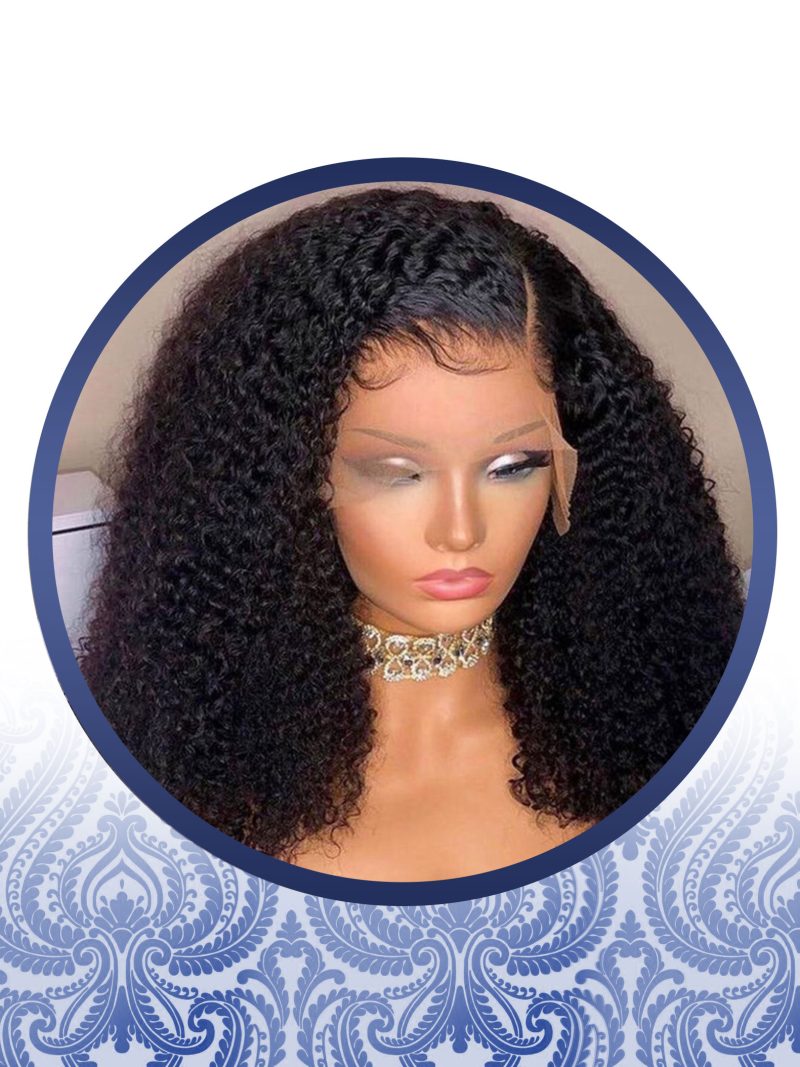 18” Glueless Full Bouncing Deep Curls Lace Frontal Wig