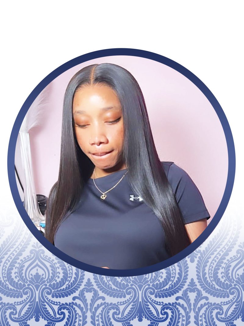 24" Straight Glueless T-part Lace Frontal Peruvian Wig