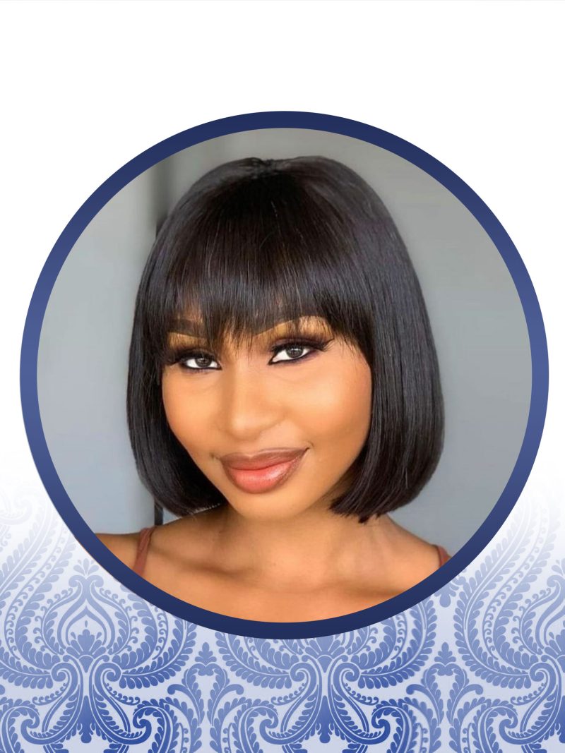 Chinese Bob With a Removeable Fringe Clip/Bang Wig