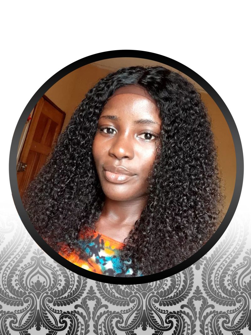 Middle-Part Human HairBlend Jerry Curl   Wigs
