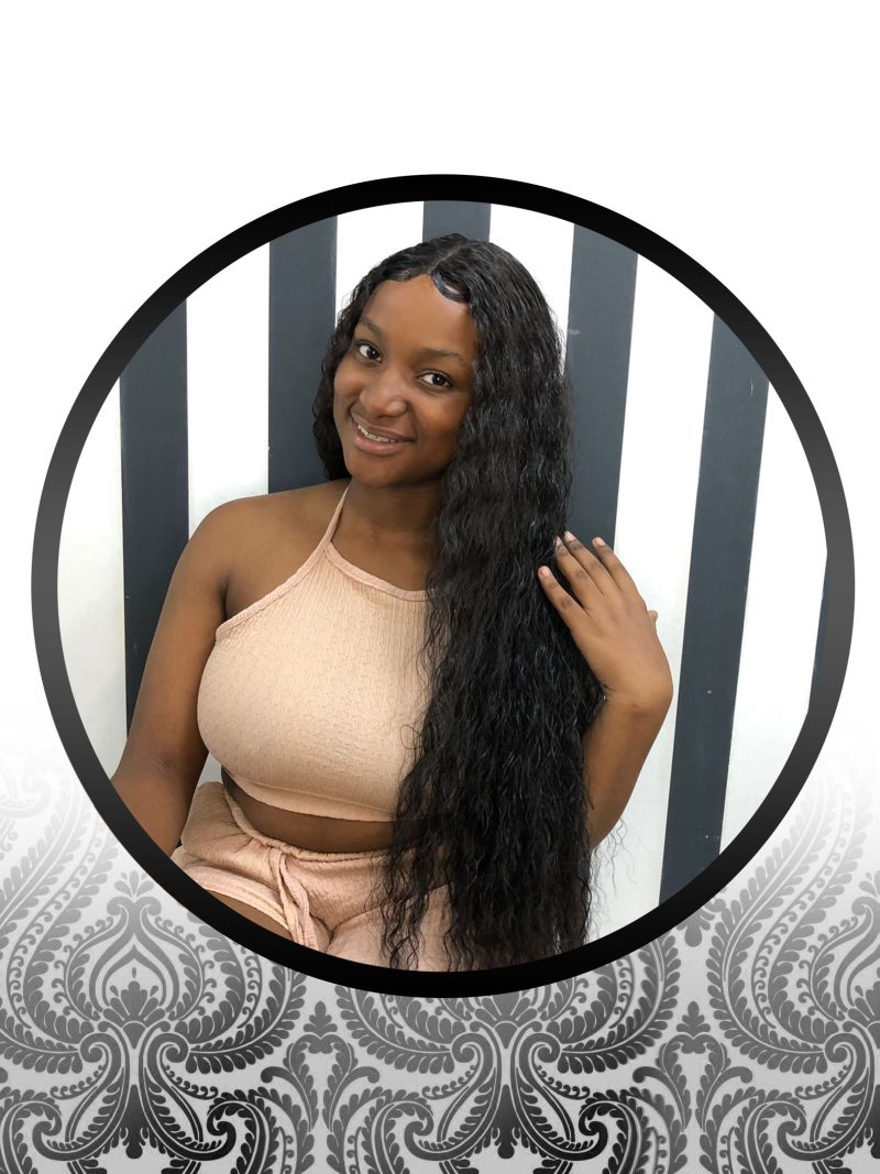 Malaysian Water Curl Human HairBlend Middle-Part Wigs