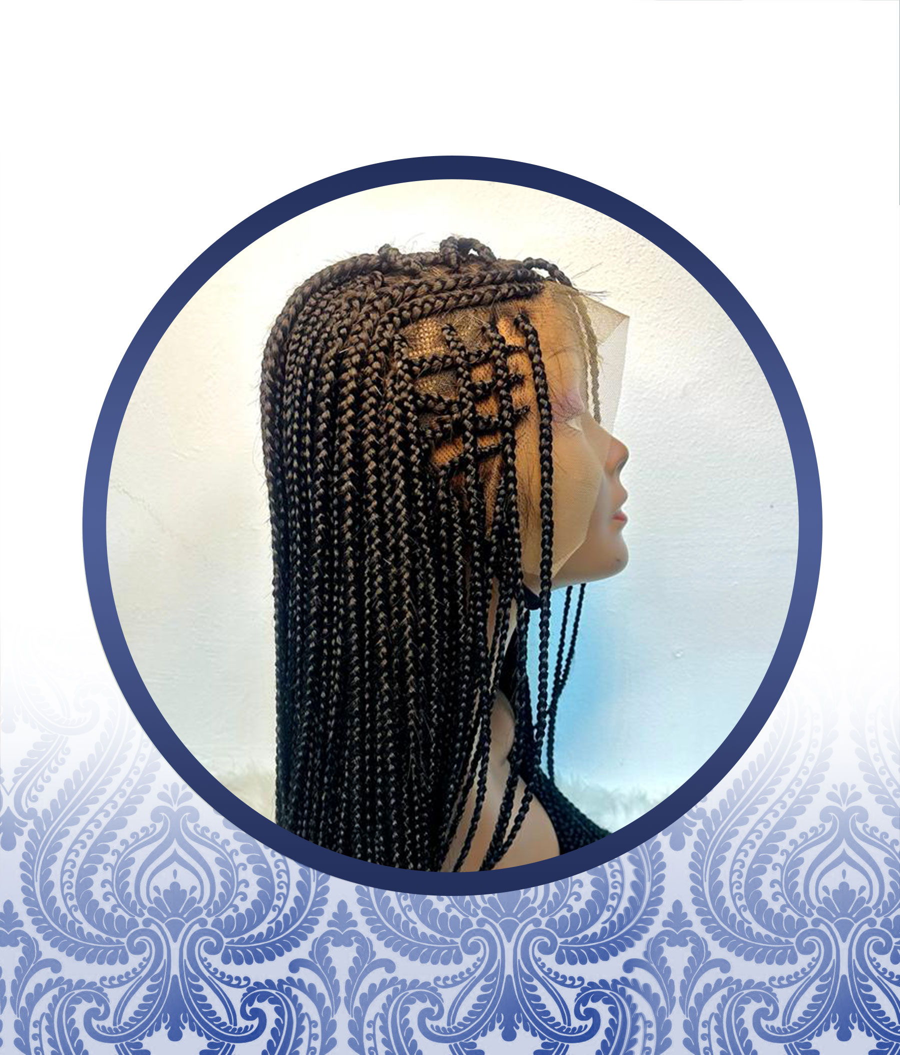 Full Frontal Tribal Braided Wig - Image 2