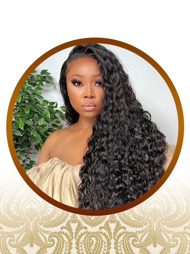 Exotic Mongolian Water Curl Double Drawn Full Lace Frontal Unit