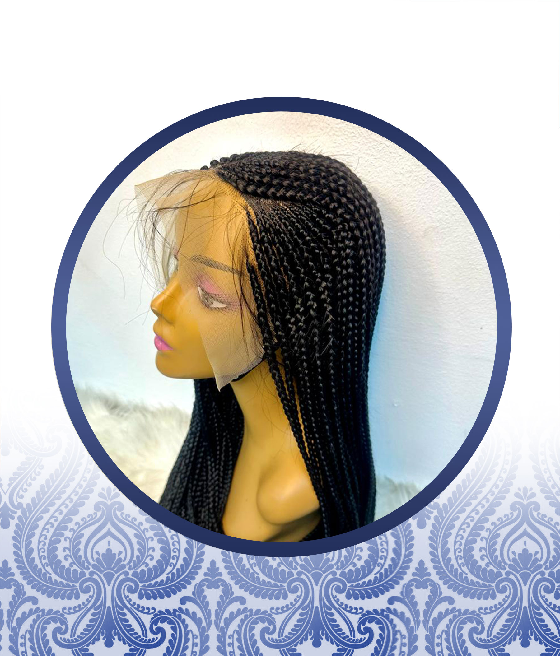 Full Frontal Customized Braided Wig - Image 2