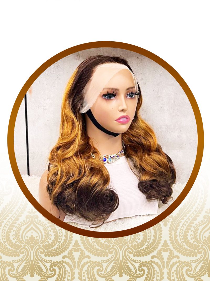 24" Glueless Ombre Bouncy Body-Loose Wave Double-Drawn Unit