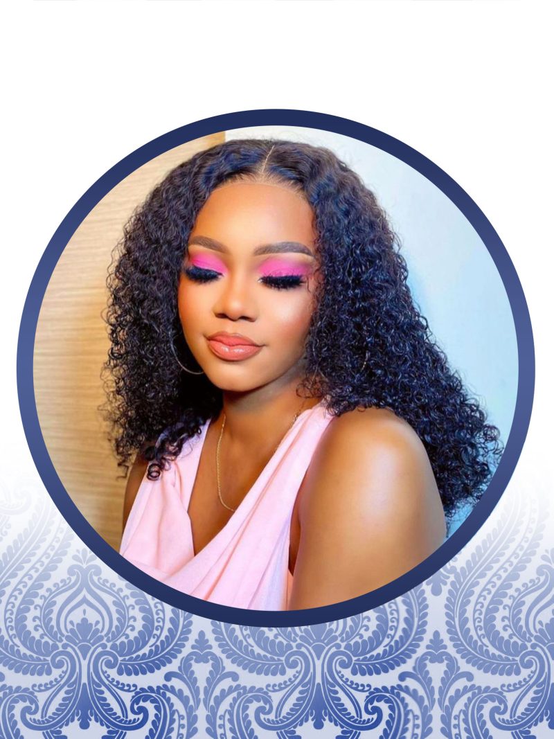 Jerry Curl Middle Part Wig