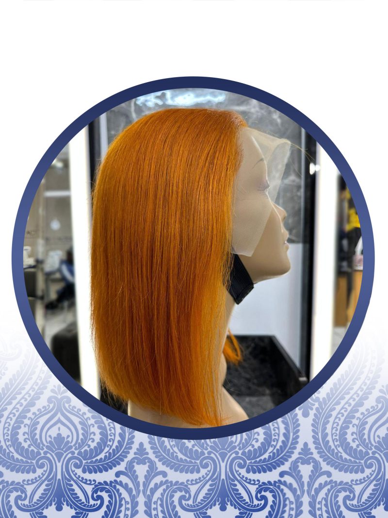 12" Straight Fox Brown Lace Frontal Wig