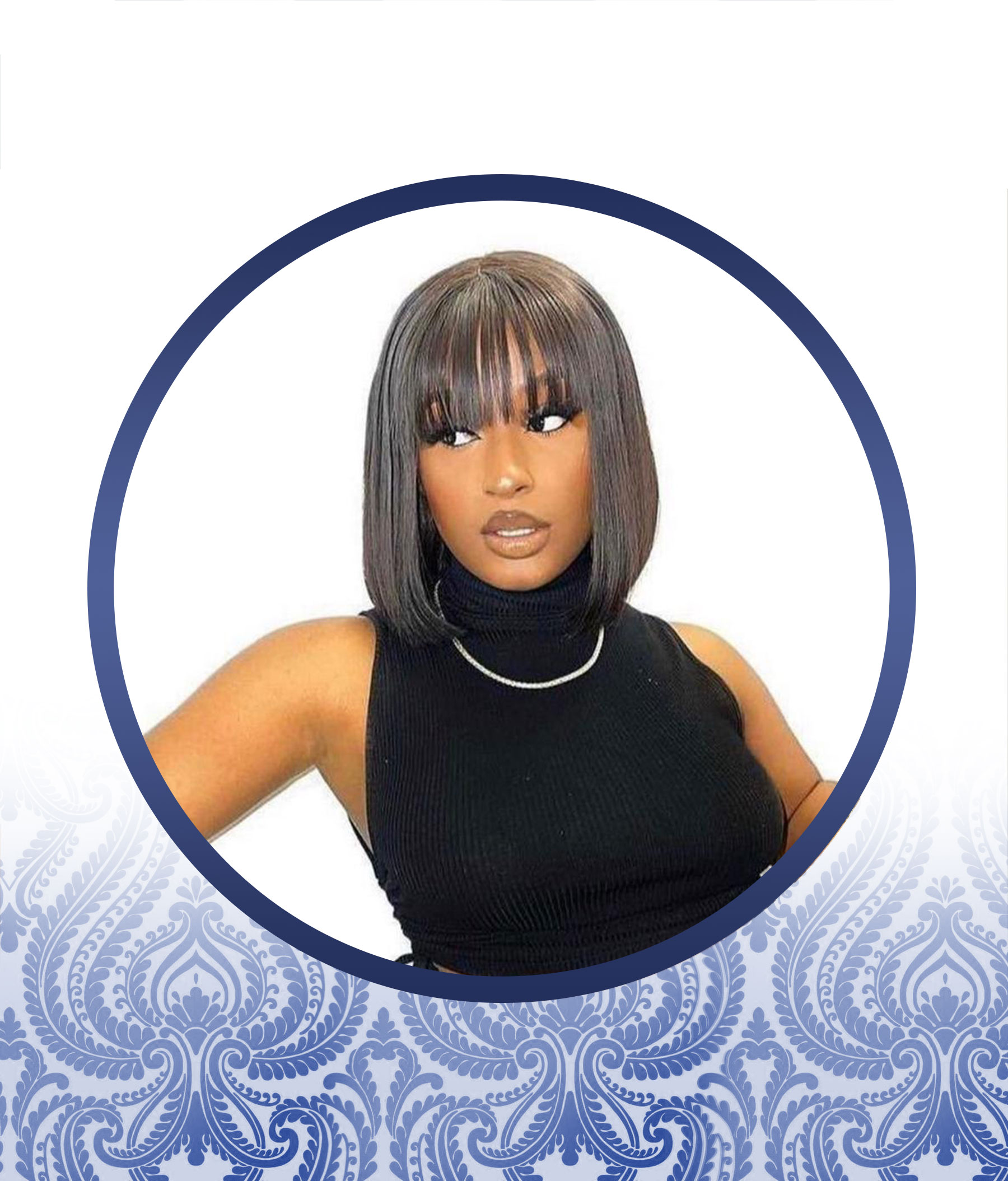 10" Straight Bob Fringe