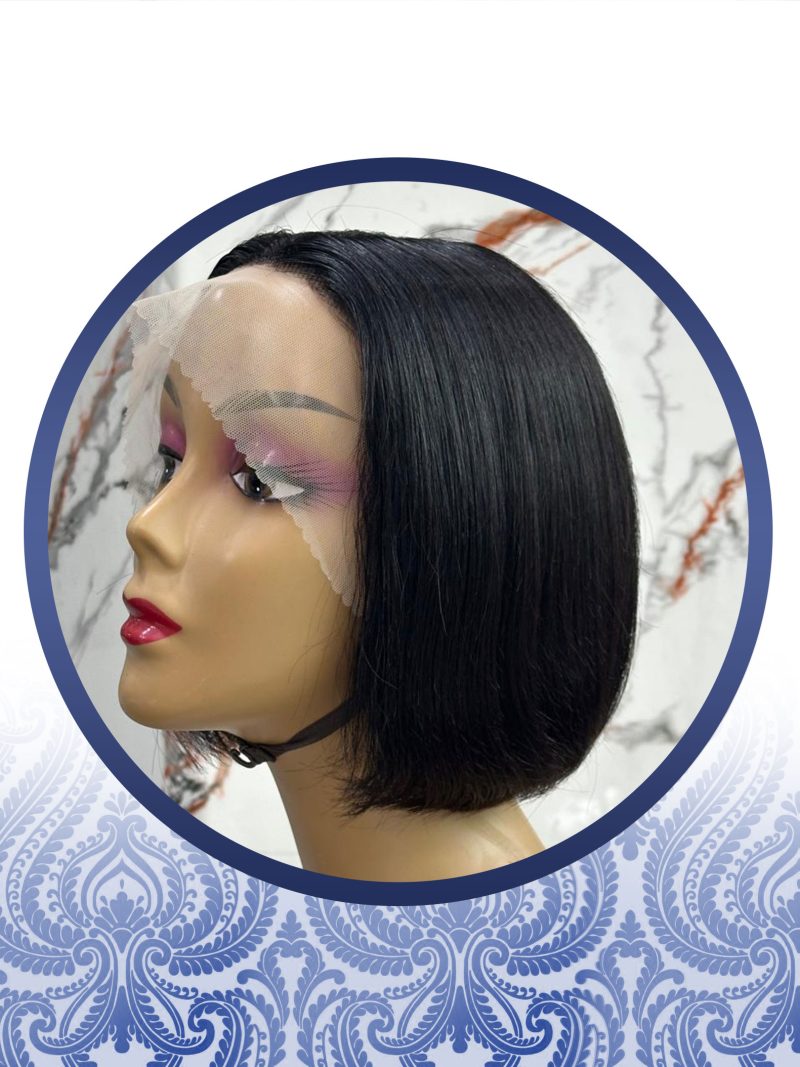 8" Peruvian Glueless 13x1 Lace Frontal Bob