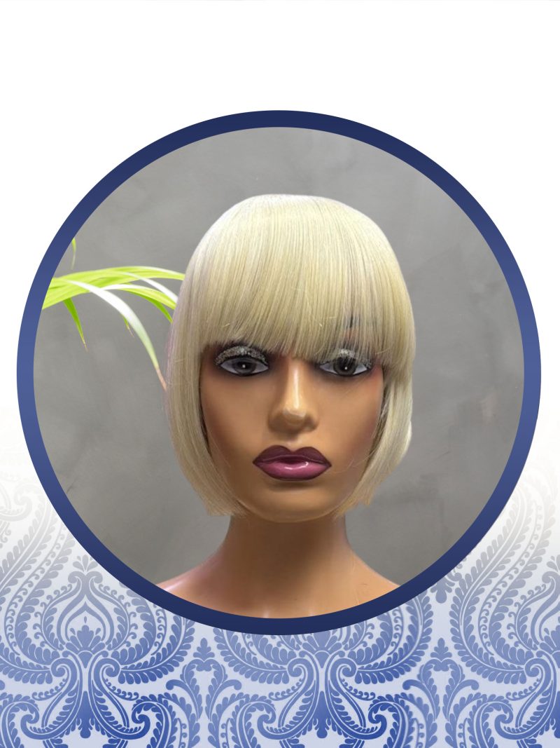 8" Brazilian peruvian glueless blond wig